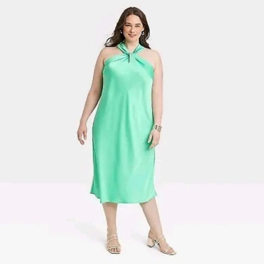 a new day Mint Green Halter Dress